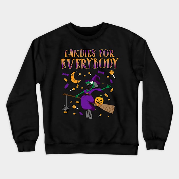 Candies For Everybody Halloween Crewneck Sweatshirt by KsuAnn
